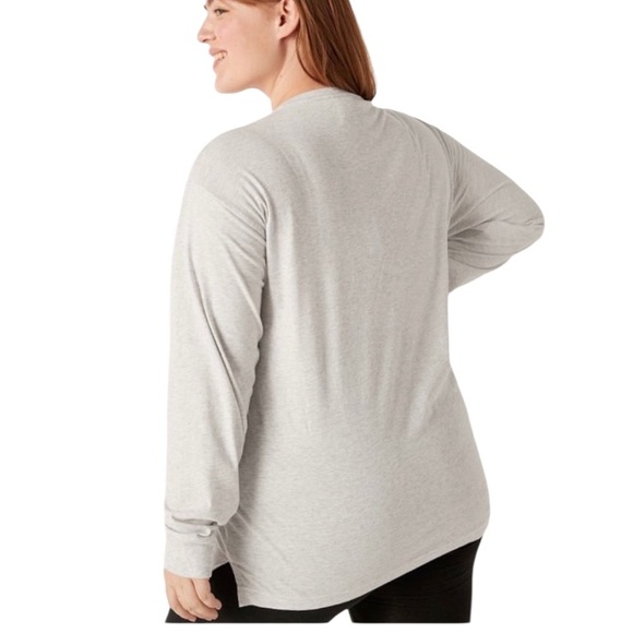 PINK Glitter Shine Long Sleeve Campus Tee L NWT - Picture 2 of 8